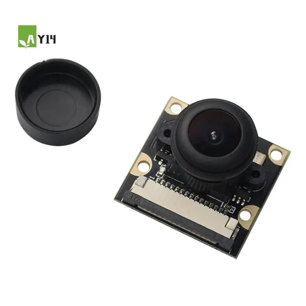 AY14 -For Raspberry Pi 4B 3B + Camera module for day vision 5MP 1080P Fisheye 130 degrees wide angle Fisheye regulation focus camera