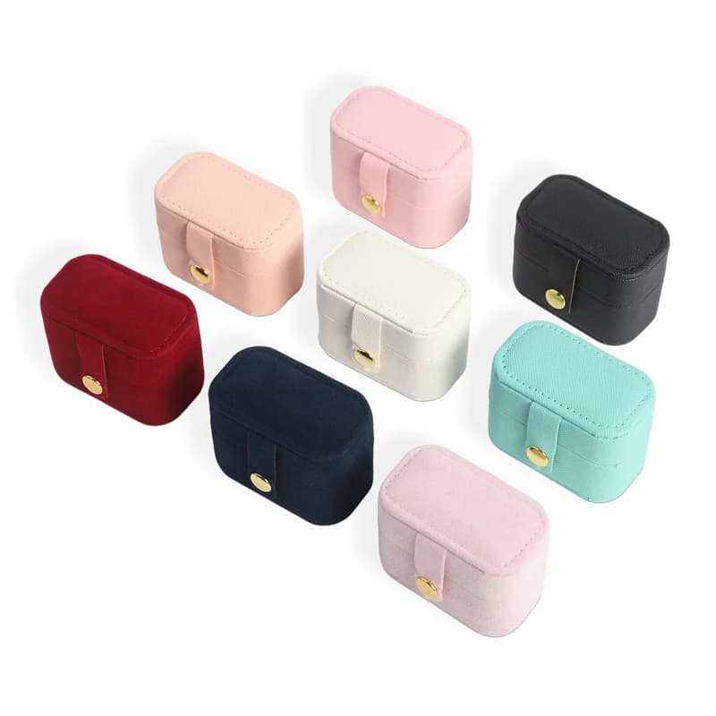 1 pz Spot mini portagioie minimalista, orecchini da viaggio portatili, anelli, collane, scatola portagioie