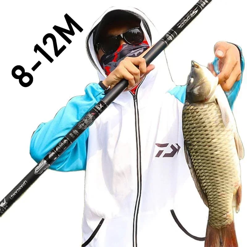 8M 9M 10M 11M 12M 13M Canna da pesca in carbonio di alta qualità Canna da pesca telescopica Superhard Canna da pesca ultraleggera a sezione lunga 2022New