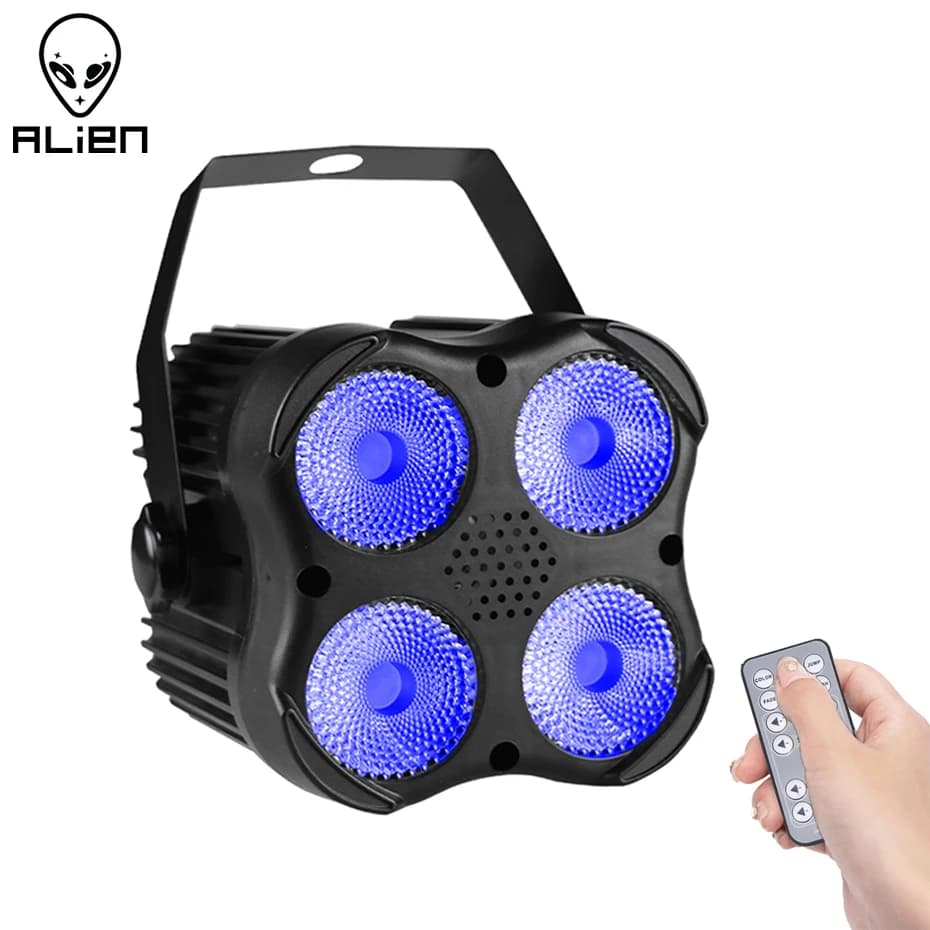 ALIEN Telecomando 4x8W 4IN1 RGBW Mini LED Stage Par Light DJ Disco Bar Party Dance Compleanno Vacanza Matrimonio Natale Lampada ad effetto scenico
