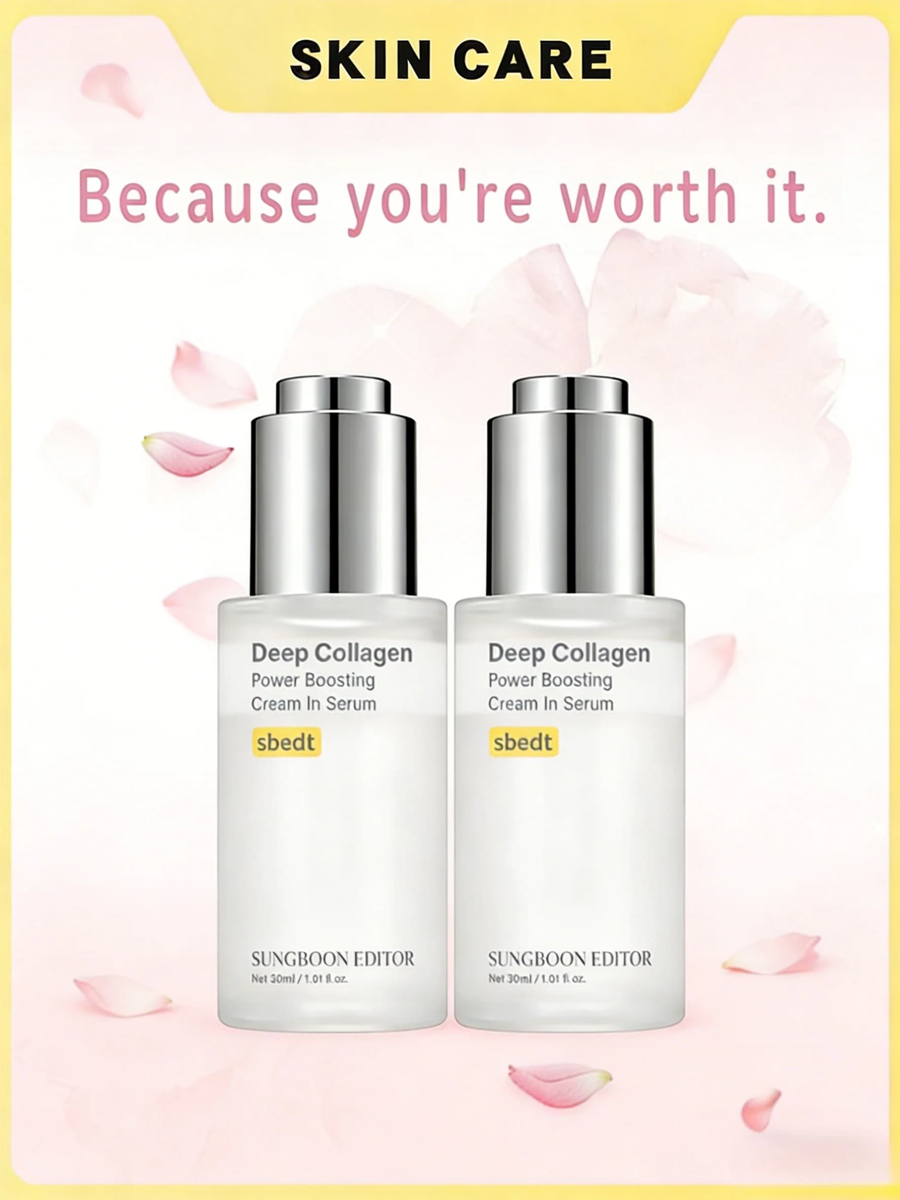 2 PZ/1 PZ SUNGBOON EDITOR Siero Filler Antirughe al Collagene Profondo | Volufiline + Collagene + Niacinamide | Rassodante, Cura della Pelle