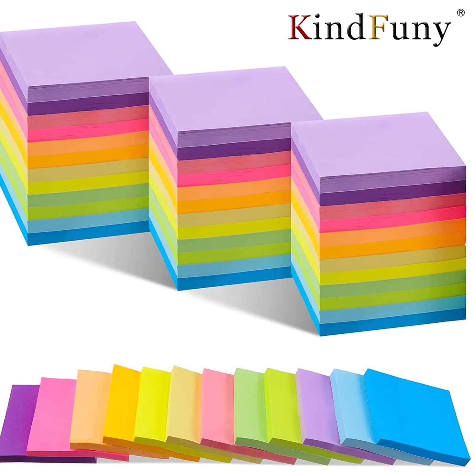 6 pezzi di colore fluorescente 3 * 3 pollici blocco note appiccicoso adesivi pianificatore adesivo blocco note memo pad forniture per ufficio scolastico