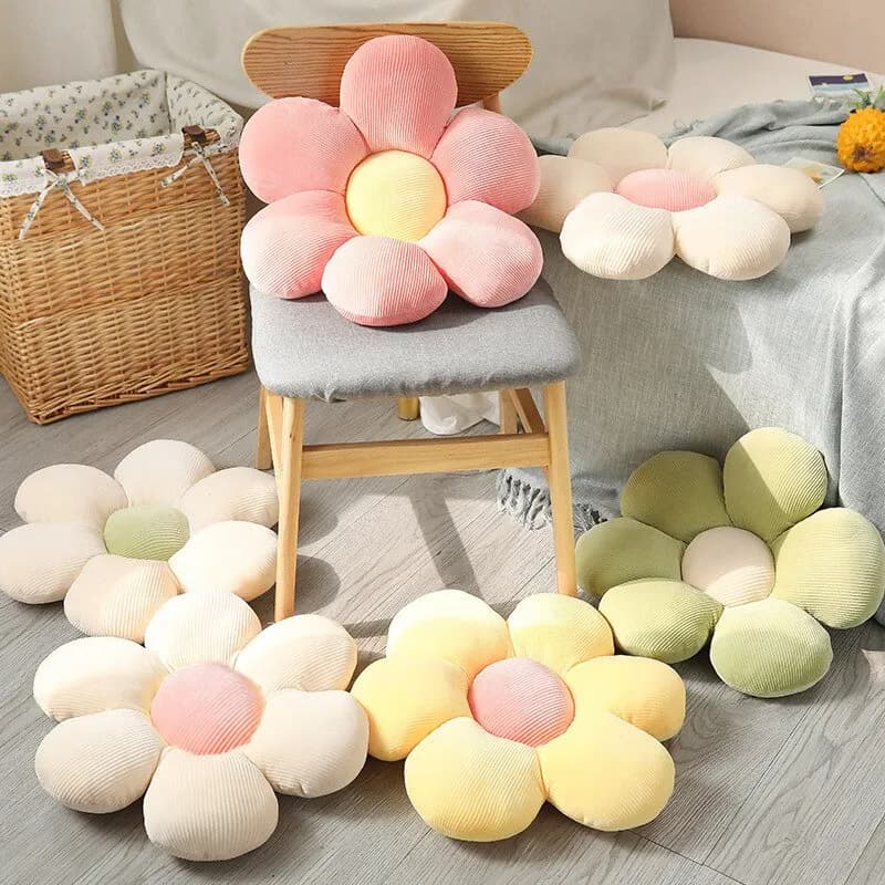 35CM fiori colorati peluche cuscino pianta petalo cuscino farcito giocattoli per ragazze bambino decorazioni per la casa regalo