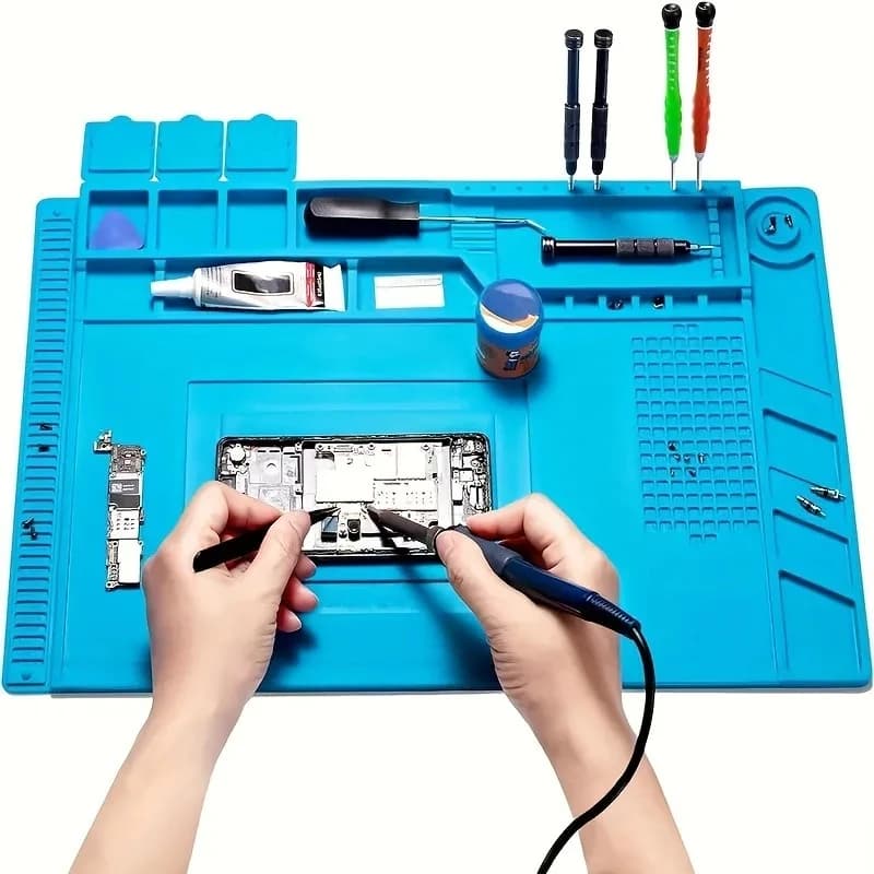 Silicone Work Mat Heat Resistant Welding Station Mat 932 ° F Antistatic for repairing portable watches for electronic phones