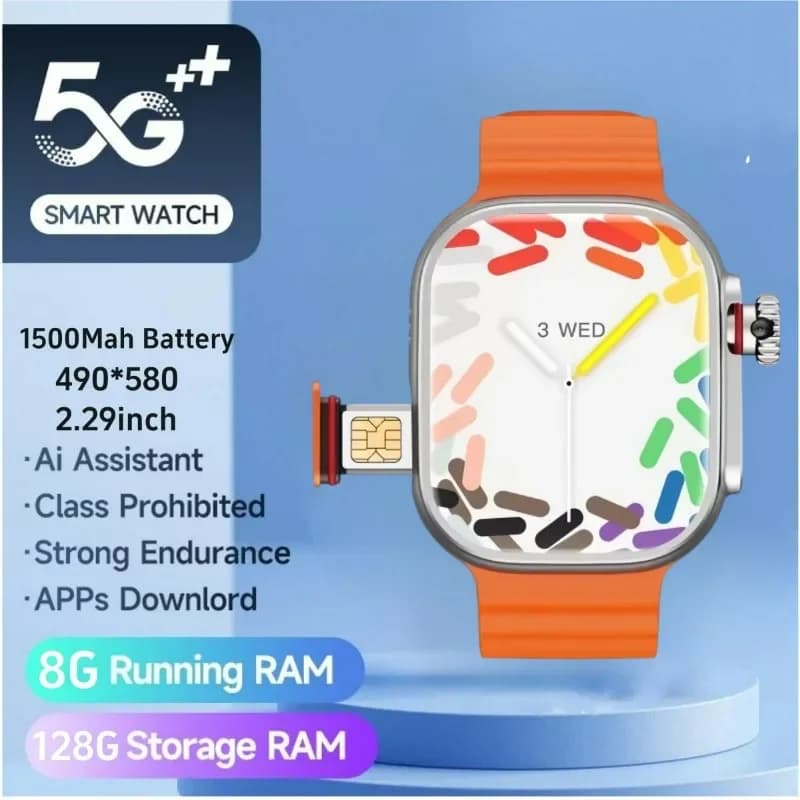 Ai3 Smartwatch: 2,2" 448*528 AMOLED, SIM 4G, 256 GB, Monitoraggio della salute e telecamera rotante