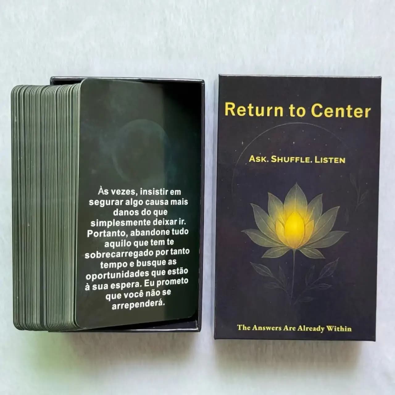 Mazzo di carte Oracle portoghesi, saggezza dell'universo per la riflessione quotidiana, 54 carte con scatola resistente, 12x7 cm, 14+