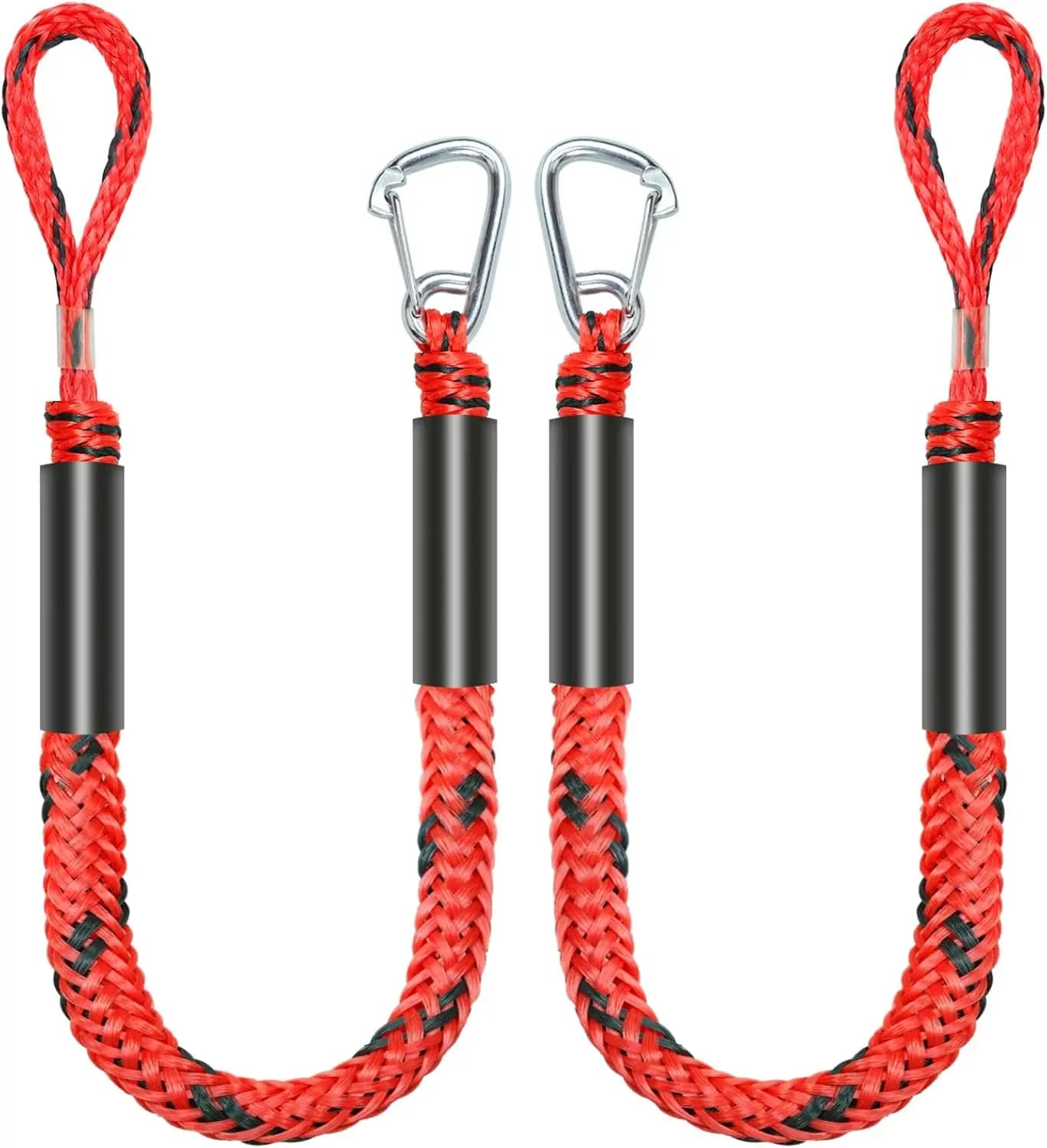 1 pz 4 piedi bungee dock linea corda di ormeggio per aggancio con clip in acciaio inossidabile accessori per barca/yacht ancoraggio corda di aggancio
