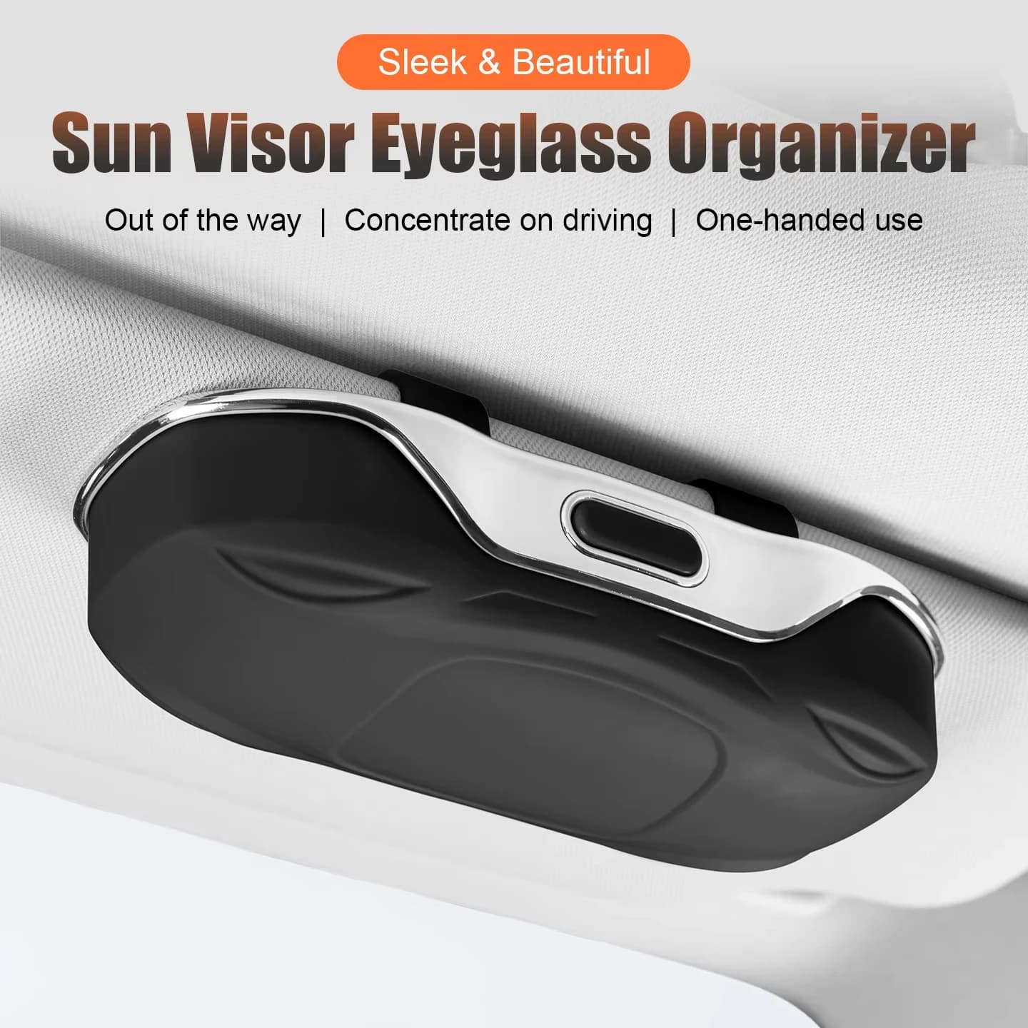 Portaocchiali da sole per auto, custodia per occhiali da auto, custodia per visiera parasole in ABS, custodia protettiva antigraffio per occhiali, accessori per interni auto