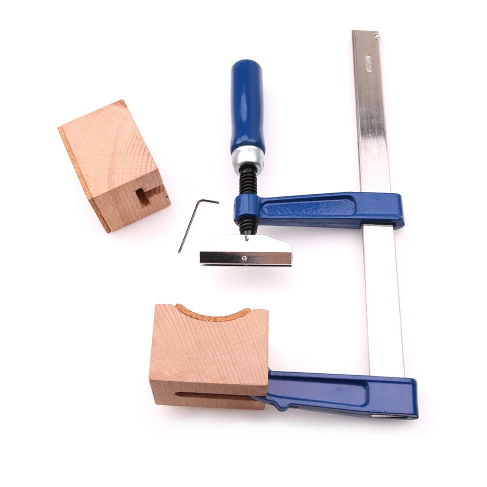 Strumento per la frusta del basso della chitarra Strumento per la pressatura del tasti della tastiera della tastiera con blocchi di legno e mini chiave Kit di accessori per strumenti da liutaio