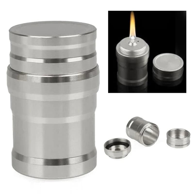 Mini lampada ad alcool portatile in metallo Attrezzatura da laboratorio Riscaldamento da campeggio per viaggi all'aperto senza escursioni Stufe ad alcool Sopravvivenza liquida