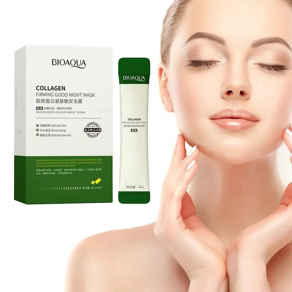 20 pz/lotto Sleep Face Mask collagene rassodante Night Sleeping Masks controllo dell'olio per il viso migliora grossolano No-wash usa e getta BIOAQUA