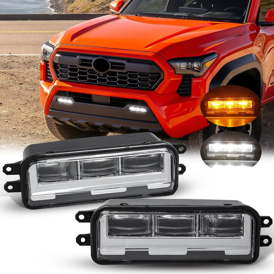 Per Toyota Tacoma 2024 SR SR5 per TRD Sport PreRunner Led Fendinebbia DRL Lampada di marcia diurna Luce diurna Interruttore a filo impermeabile