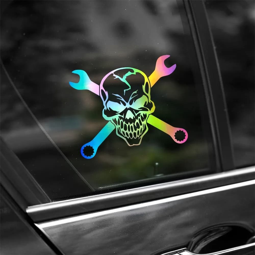 Cool Design Skull Car Stickers Styling Engine Hood Motorcycle Decal Decor Mural Vinyl Covers Autosticker car-styling