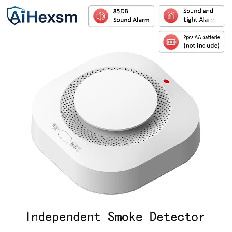 Rilevatore di Fumo Indipendente, Sistema di Protezione Antincendio, Allarme Fumo per Casa e Ufficio