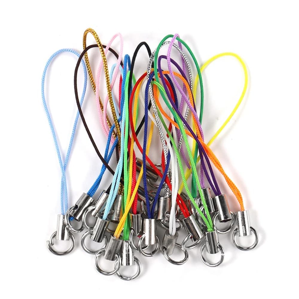 20/50/100 pcs Mix Polyester Cable with Cordino Corda Salt Ring to Make Handmade Keychains FAI FROM YOU Pendant Creation of Handmade Jewelry