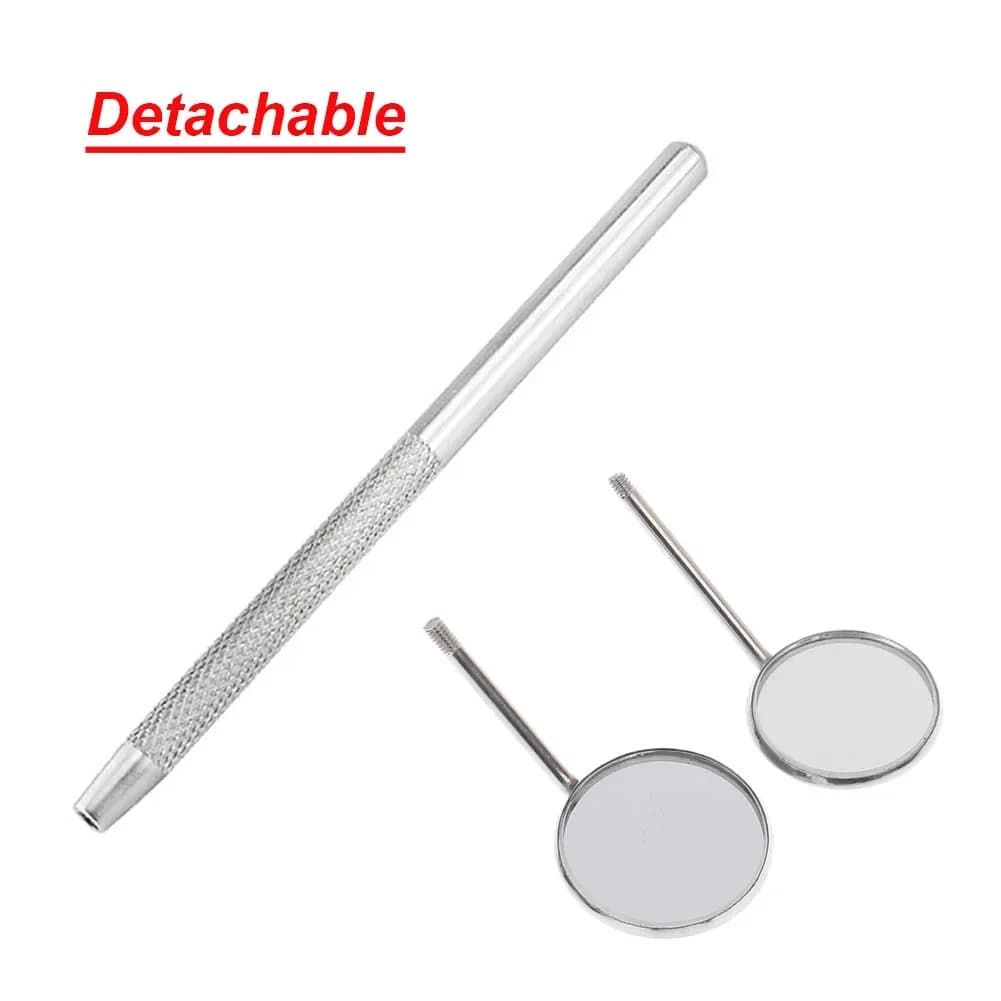 Stainless Steel Dental Mirror 16cm, Oral Hygiene Tool, Removable Mirror for dental clinic, Inspection and whitening teeth