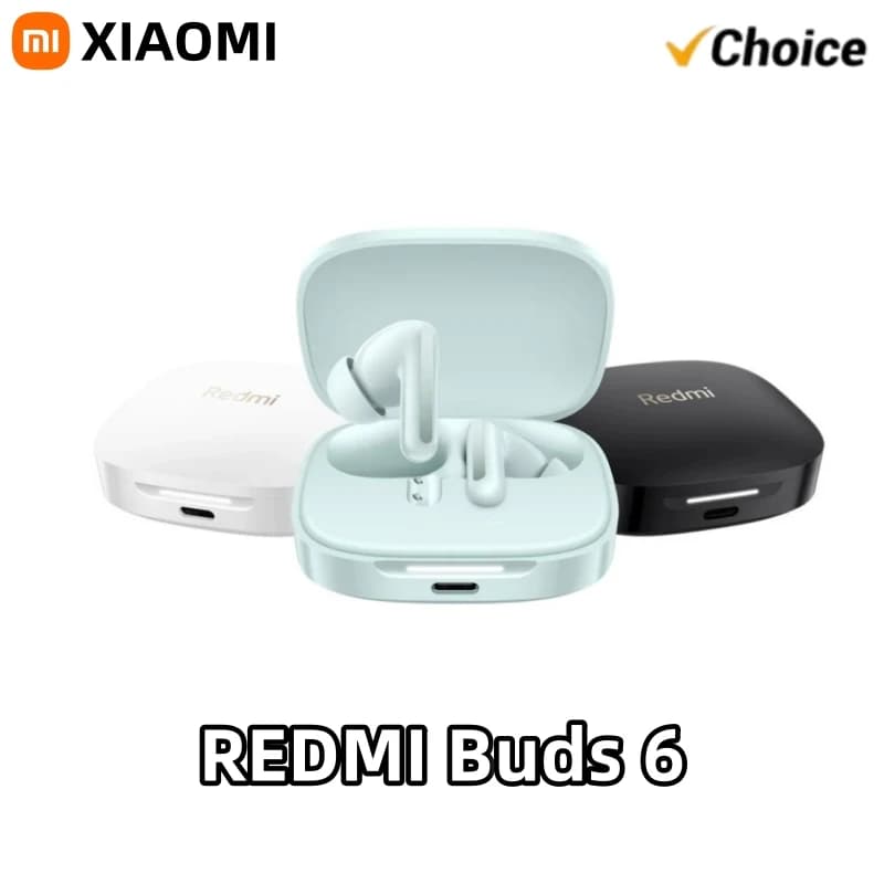 Xiaomi Redmi Buds 6 TWS Headset 49dB Active Noise Reduction Wireless Bluetooth 5.4 Dual Unit Headset Battery life 42 hours