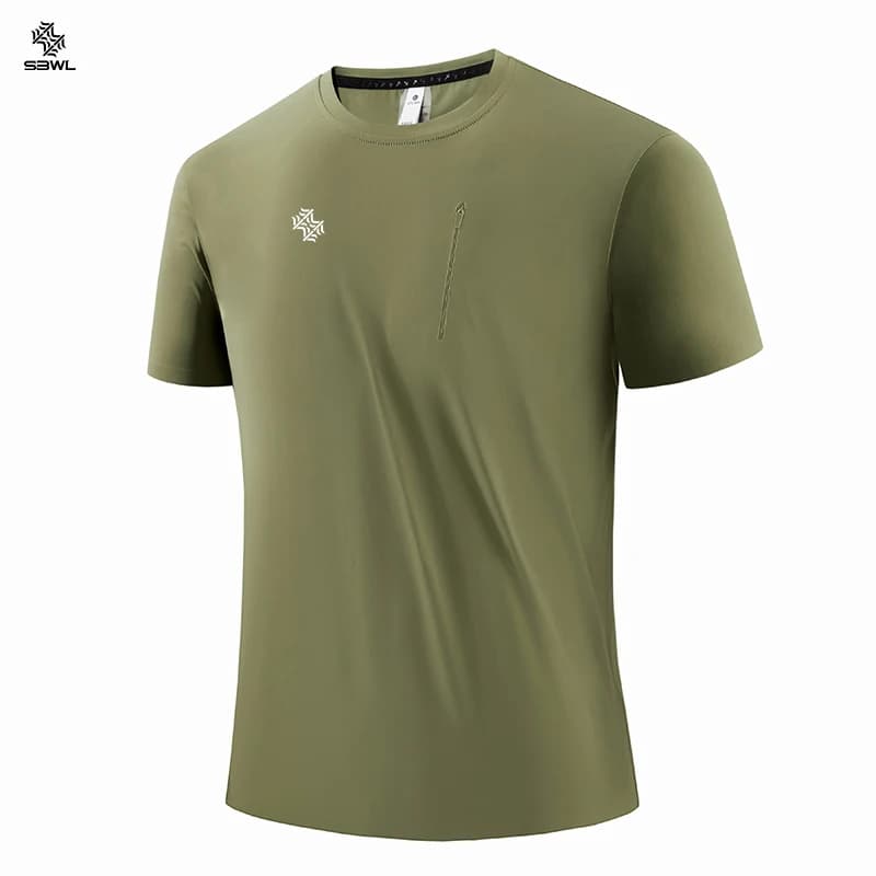 SBWL Man of high quality Outdoor Hiking Mountaineering Tees Running Weight Loss Fitness Sports T-shirts Fast drying Tops Breathable