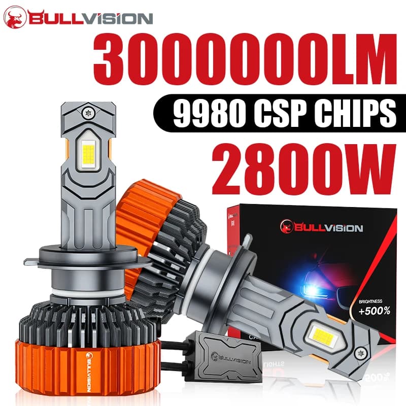 Faro LED per Auto 2800W G5 H7 H4 CANBUS H1 H8 H9 H11 9005 HB3 9006 HB4 9012 HIR2 3000000LM Doppio Tubo in Rame Potente 9980 CSP