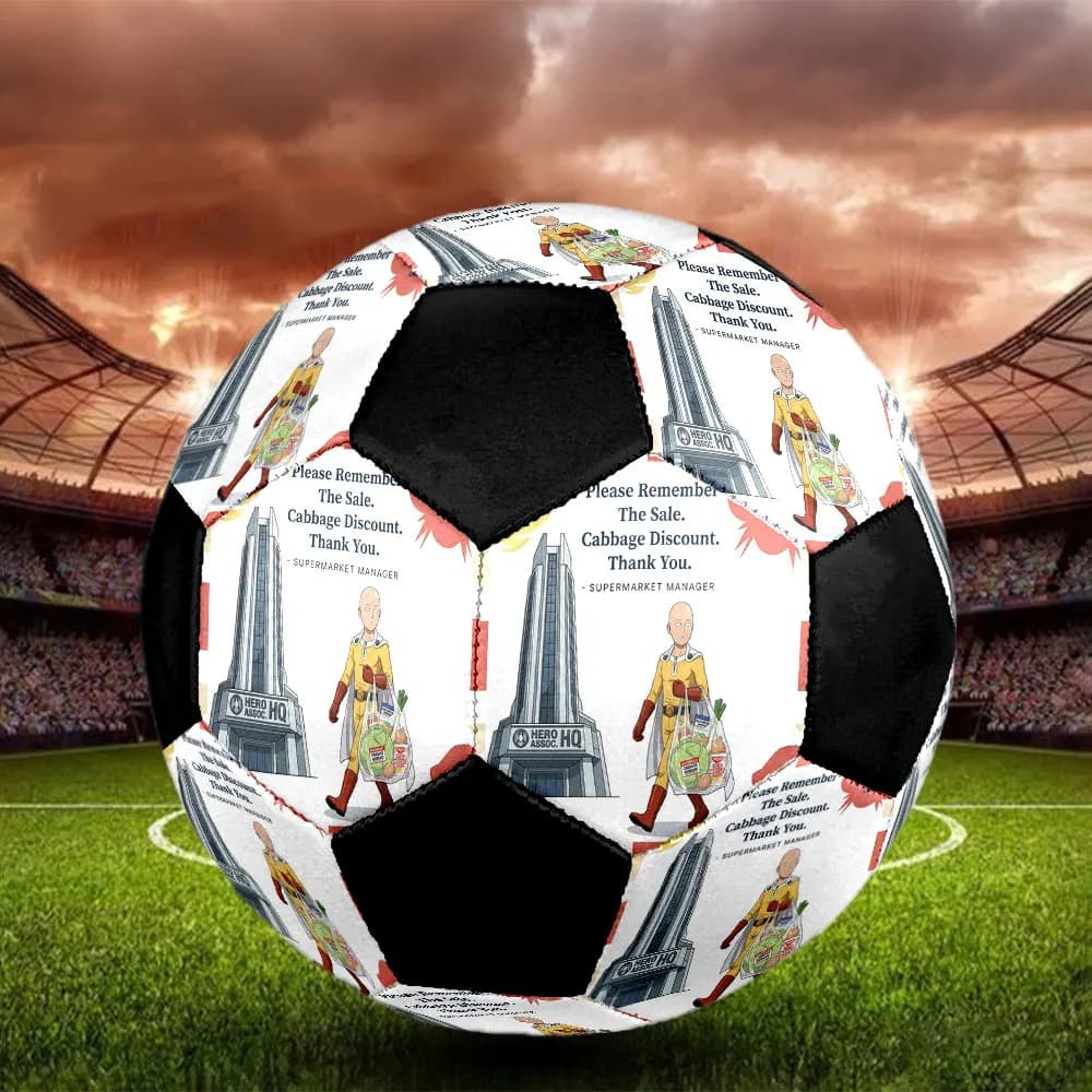 1PC One-Punch Man Football Soccer Ball Size 5 Practice Ball Fashion Outdoor Sports Birthday Gift HE44