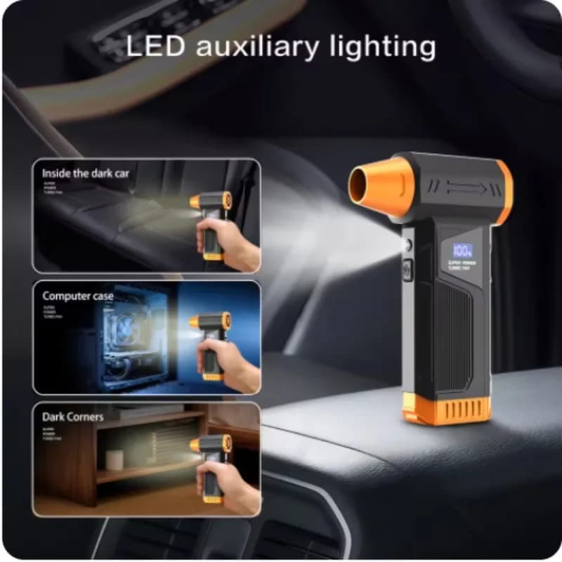 M4 Powerful Hair Dryer Brushless Turbo Jet Fan 160g Air Pressure Vacuum Cleaner Portable Hair dryer 4 Speed Adjustable