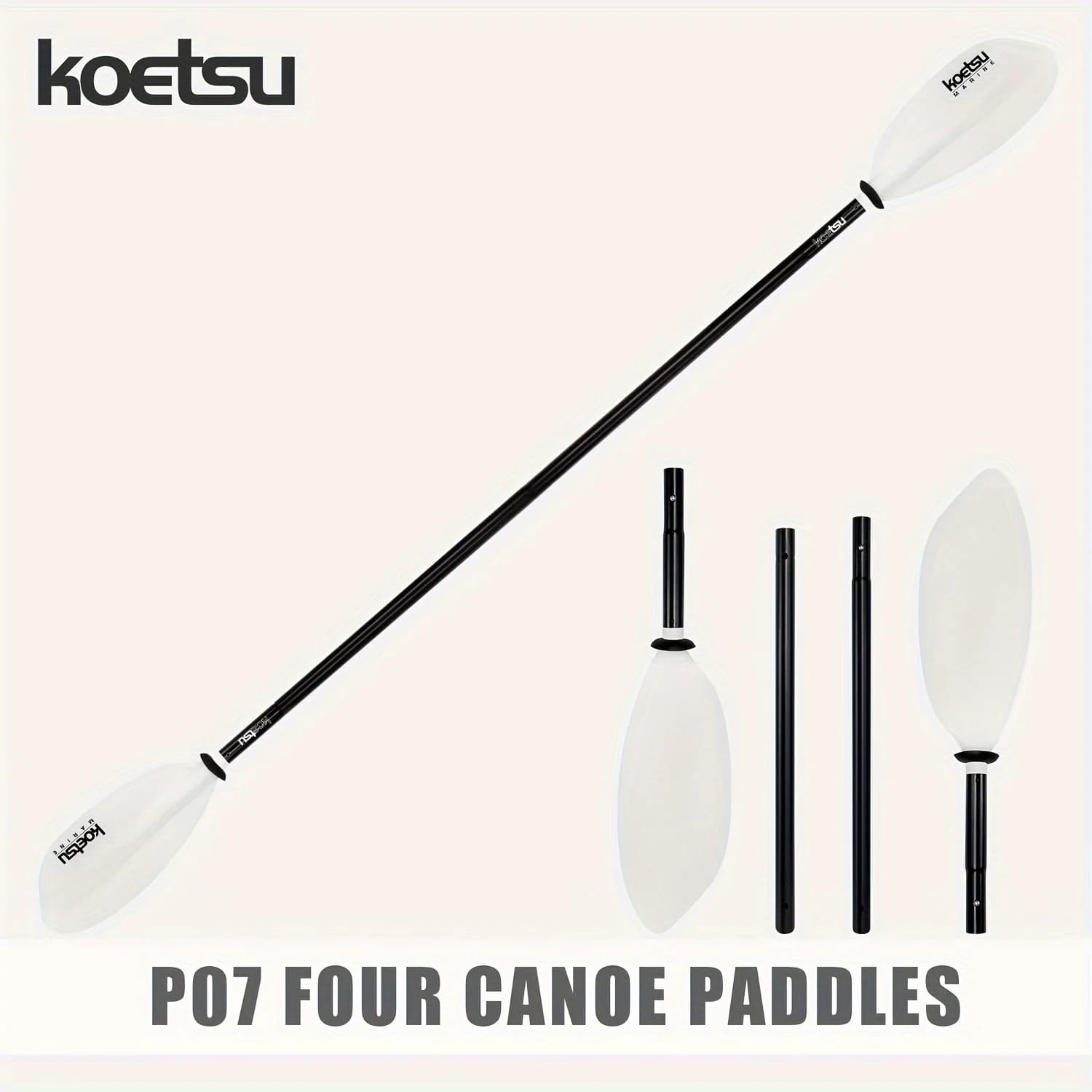 KOETSU P07 Pagaia per kayak a quattro segmenti Accessorio per pagaia combinata per canoa a doppia estremità KAYAK