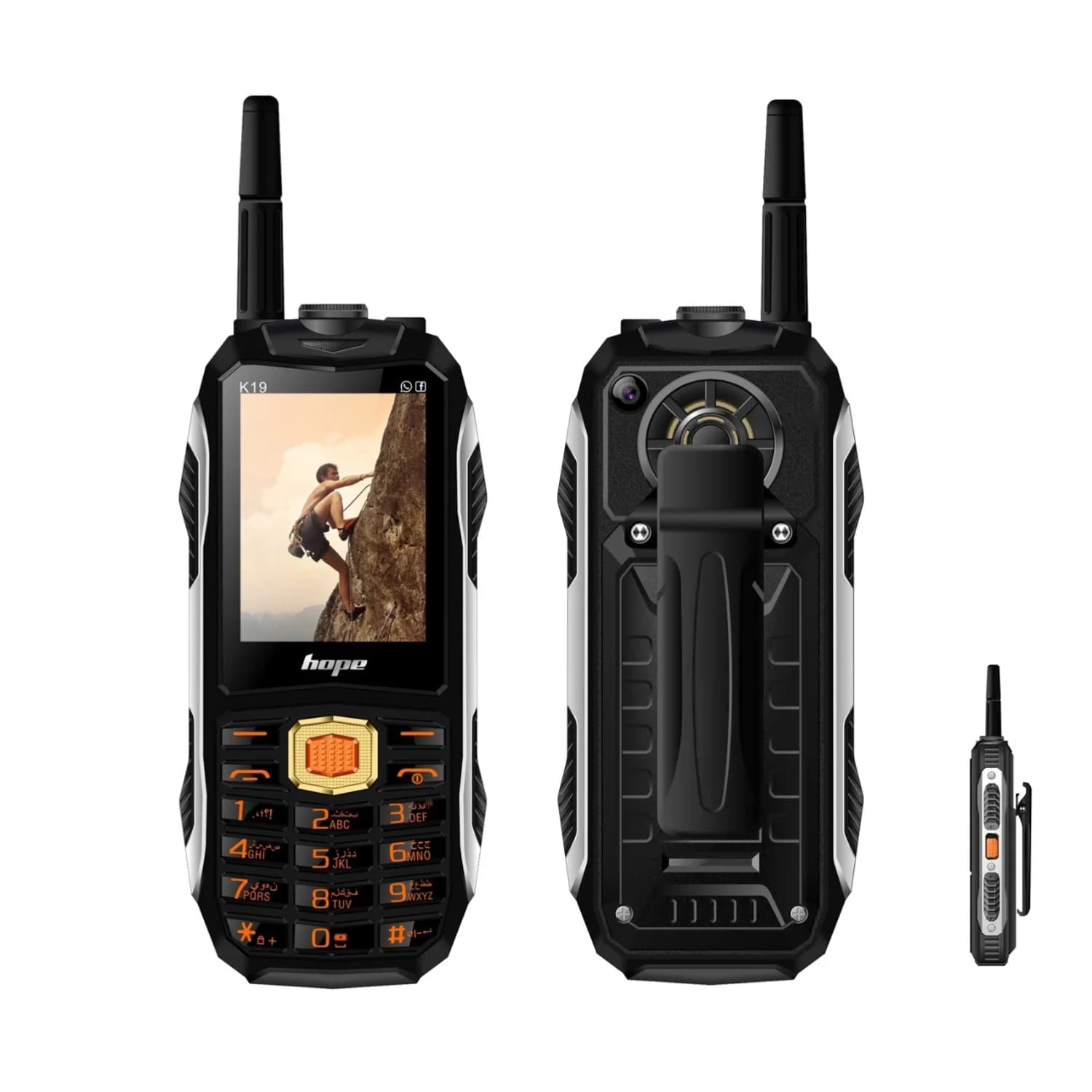 Caratteristica robusta Telefono 4 SIM Batteria grande Powerbank Quadrante di velocità vocale magica Lista nera Antenna di buon segnale Cellulare senior esterno