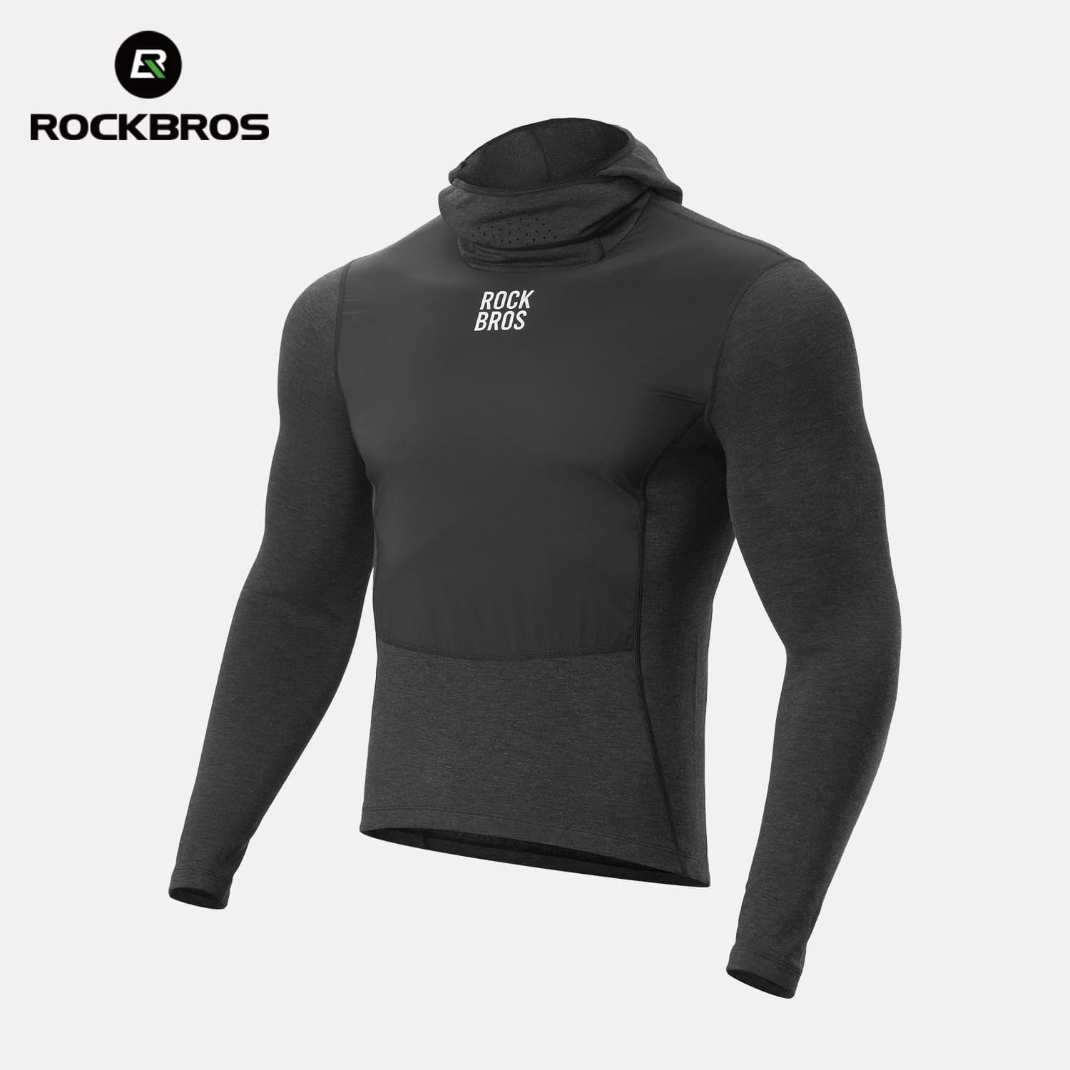 ROCKBROS Intimo termico invernale da ciclismo a maniche lunghe Compressione elastica Fitness per sport invernali Abbigliamento da primo strato