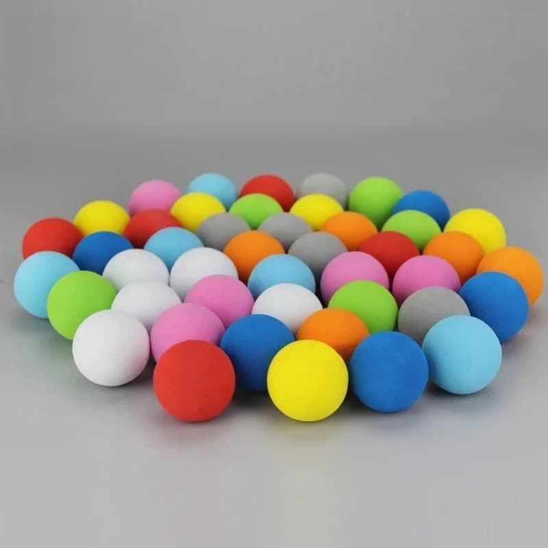 50 palline da golf in schiuma EVA di colore casuale, per pratica indoor, giocattolo per animali domestici TX007