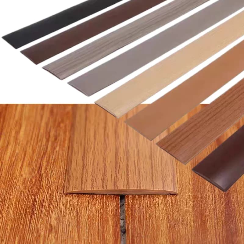 1PC 1m/3 metri PVC Pavimento In Legno Striscia di Transizione Bordo di Chiusura Striscia Autoadesiva Striscia di Cucitura Fibbia Piatta Dge Pressatura
