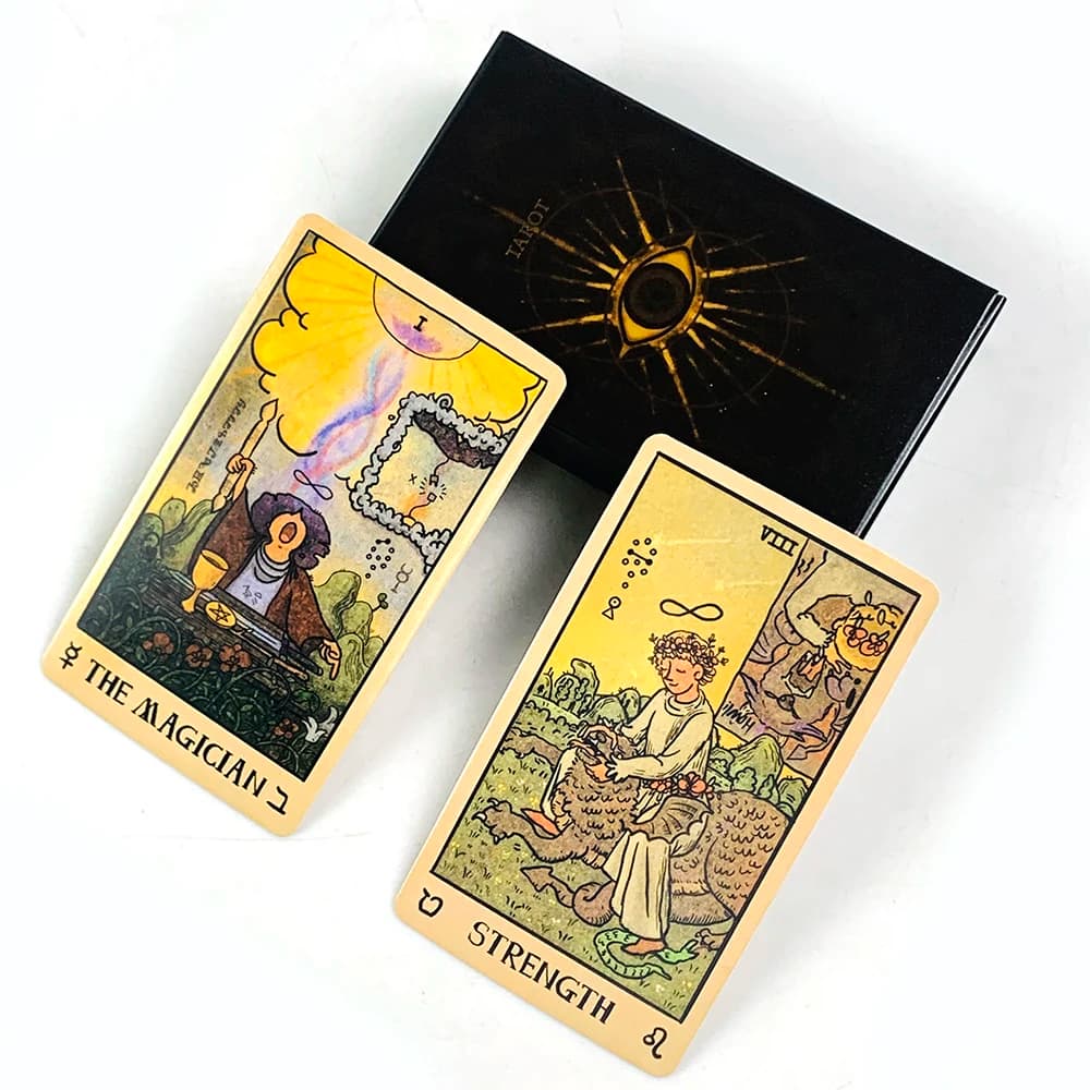 Nuovo gioco di carte dei Tarocchi Un mazzo di 80 carte dei Tarocchi, gioco da tavolo per divinazione e meditazione, illustrazioni mistiche, design classico per principianti e professionisti