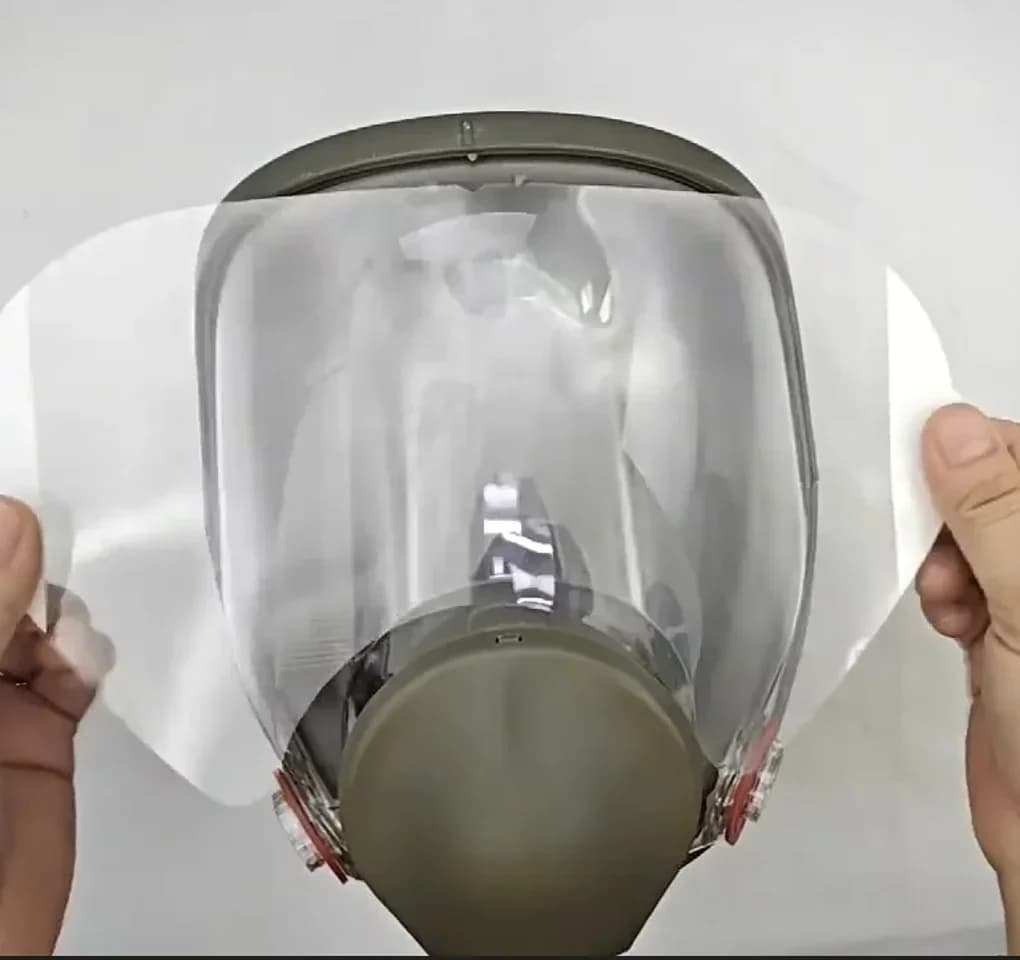 Pellicola protettiva antigraffio per maschera antigas 3M 6800 Respiratore Protezione per schermo per finestra a pieno facciale Copertura per maschera a spruzzo per verniciatura