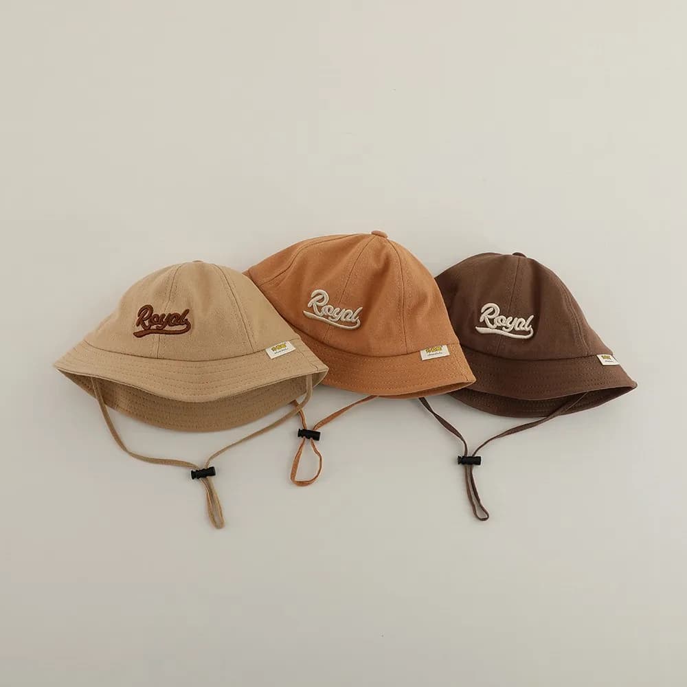 Children outdoor sun protection embroidery letter fishing hat boy girl baby fashion basin baby cotton caps Casual baby hats