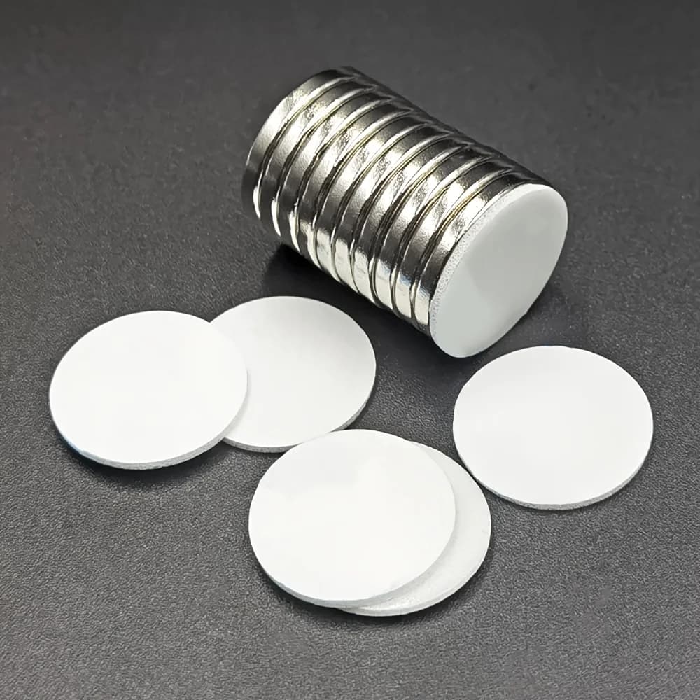 Powerful Magnet Round Neodymium Magnets with Double-Sided Adhesive Magnetic for Office Kitchen Fixation Multi-purpose DIY Craft