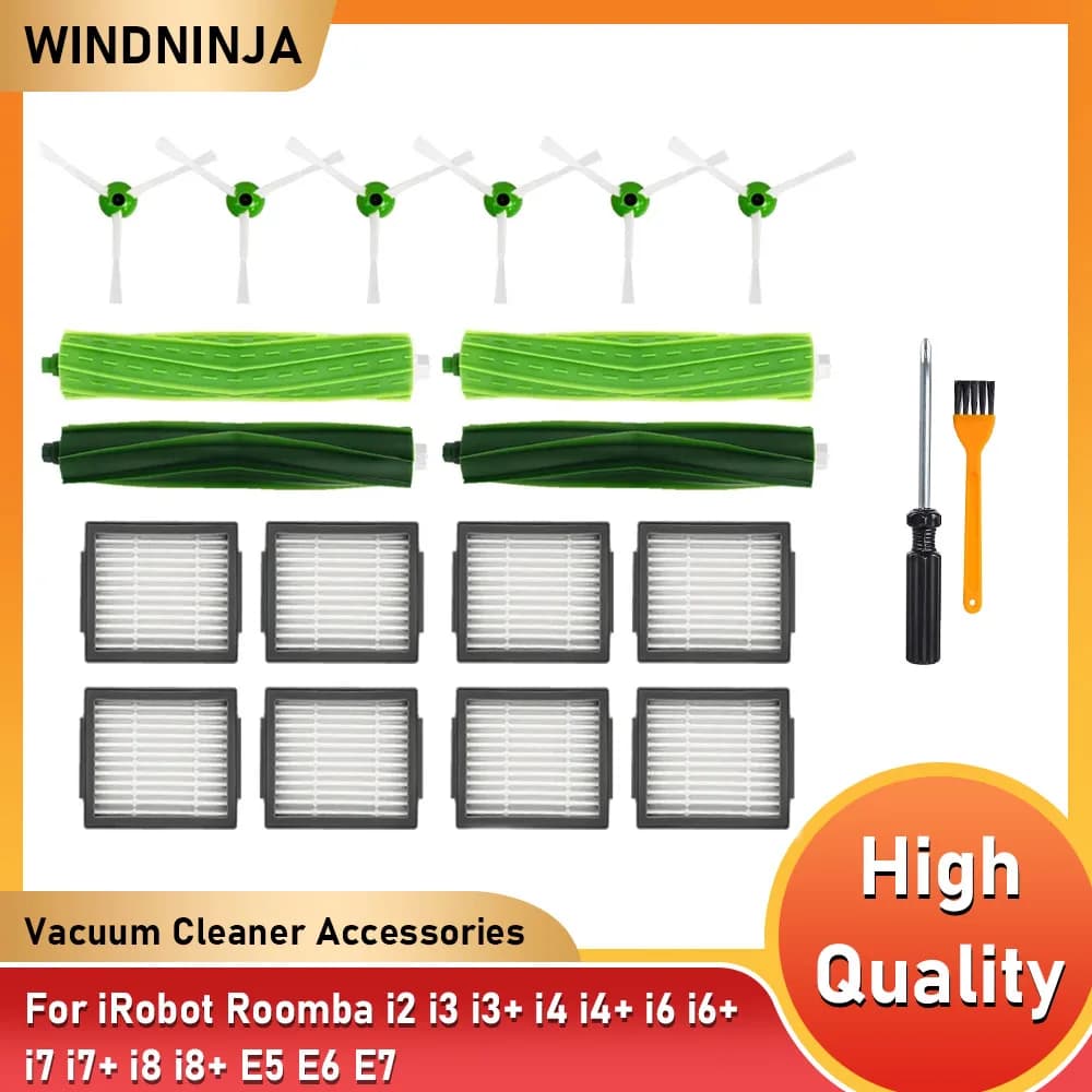 Filtro HEPA Spazzola principale Spazzola laterale per iRobot Roomba i2 i3 i3+ i4 i4+ i6 i6+ i7 i7+ i8 i8+ E5 E6 E7 Spazzare parti del robot aspirapolvere