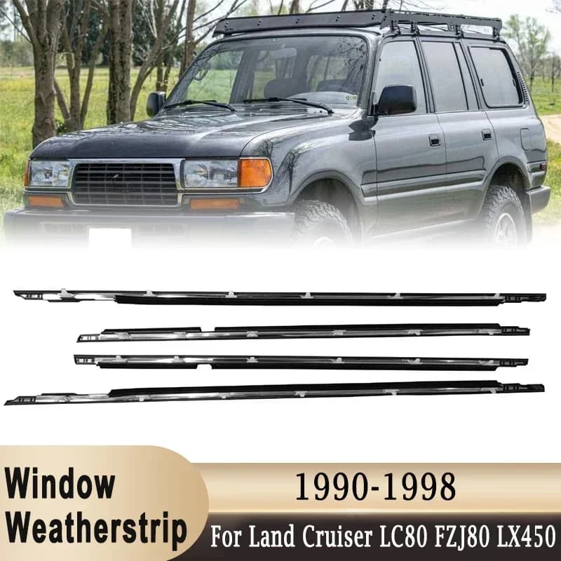 Guarnizione finestra porta laterale modanatura esterna Trim cintura di tenuta per Toyota Land Cruiser LC80 FZJ80 LX450 75710-60021 1990-1998