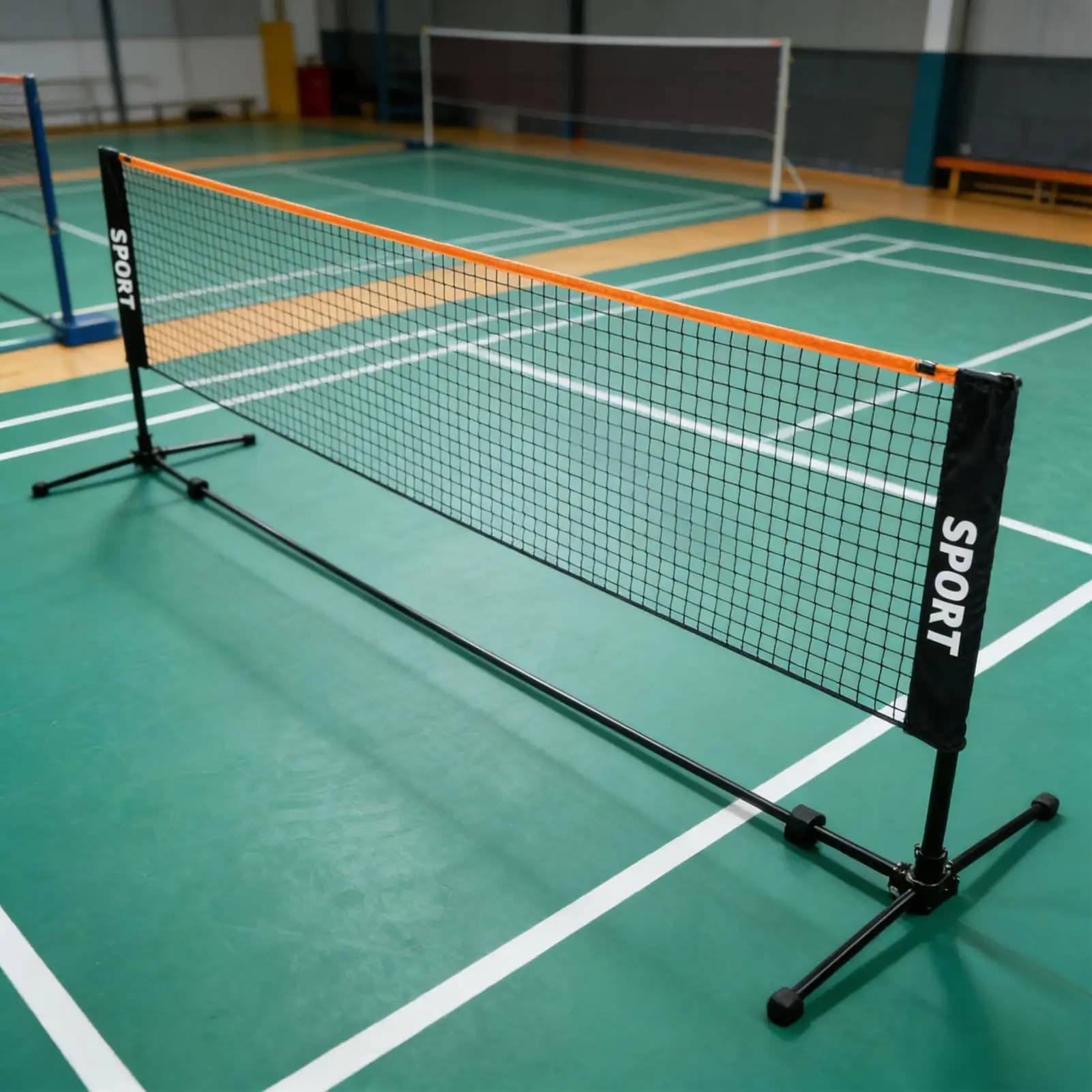 Foldable Tennis & Volleyball Net Height Adjustable Weatherproof Portable Backyard Sports Net for Beach Court Driveway Playground