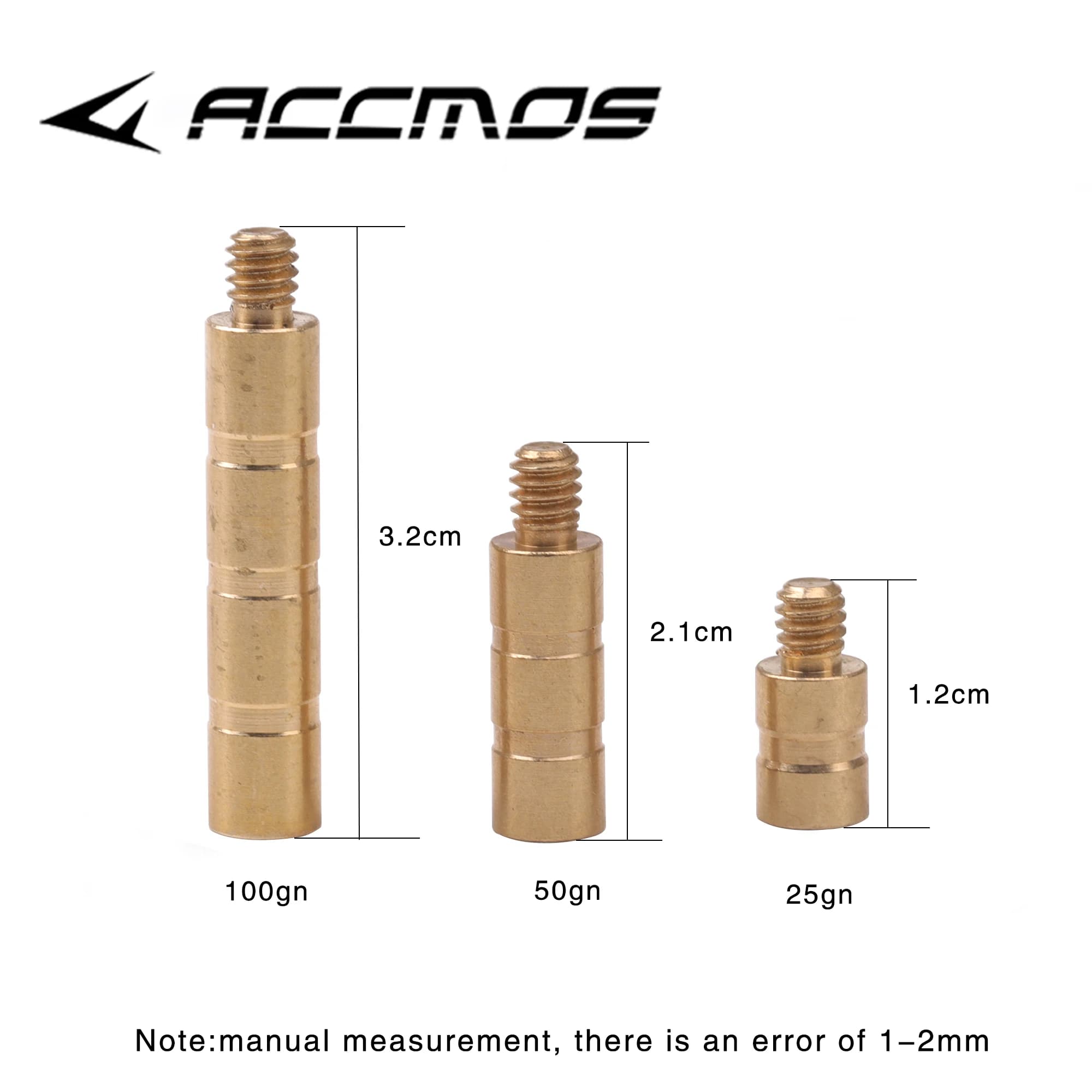 25/50/100Gr Tiro con l'arco Freccia Inserto Vite Rame Ottone Freccia Inserti Punte di freccia Connettore 6.2mmArrow Albero Tiro con l'arco Accessori