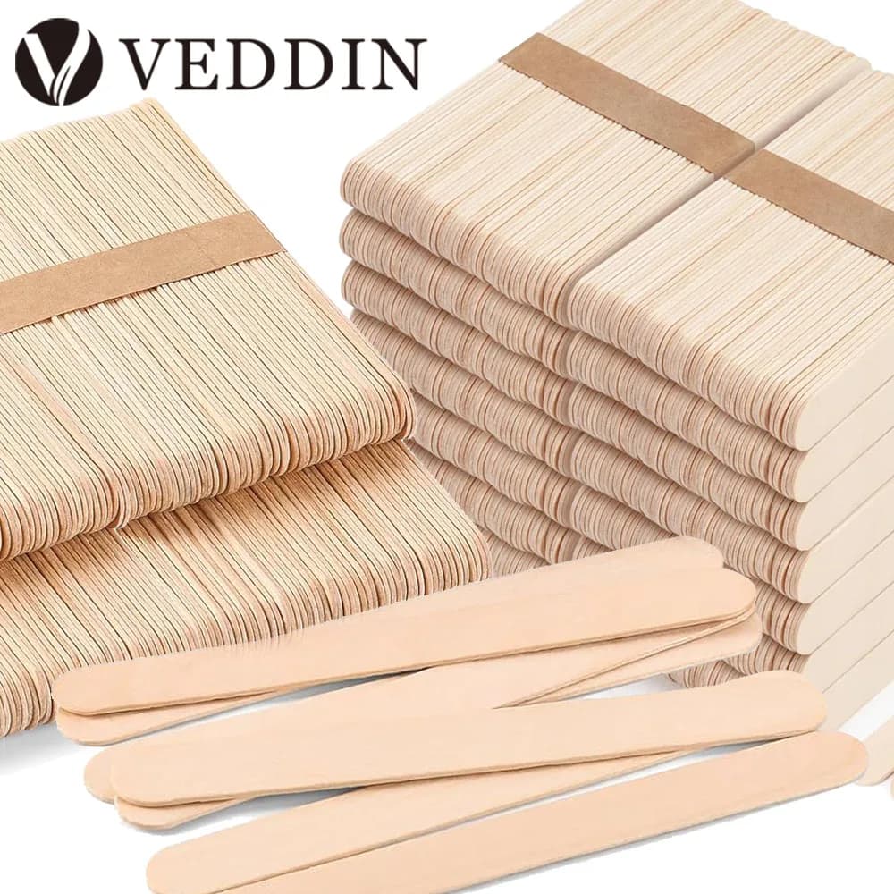 100/80/20/5PCS Tattoo Lingua Depressore Usa E Getta In Legno Del Tatuaggio Ceretta Bastoni Individualmente Imballaggio di Carta Trucco Tattoo forniture