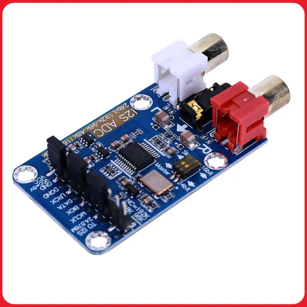 Scheda di Sviluppo I2S ADC Modalità Master-Slave 24BIT 192K 96K 48K, Modulo Scheda di Acquisizione Audio I2S con Supporto Ingresso 3.5MM/RCA