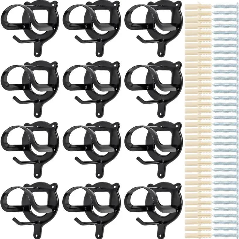 12/6/1Pc Horse Bridle Rack, Bridle Bracket Bridle Hook with Tubes and Screw Horse Tack Storage Halter Hanger Metal Bridle Holder