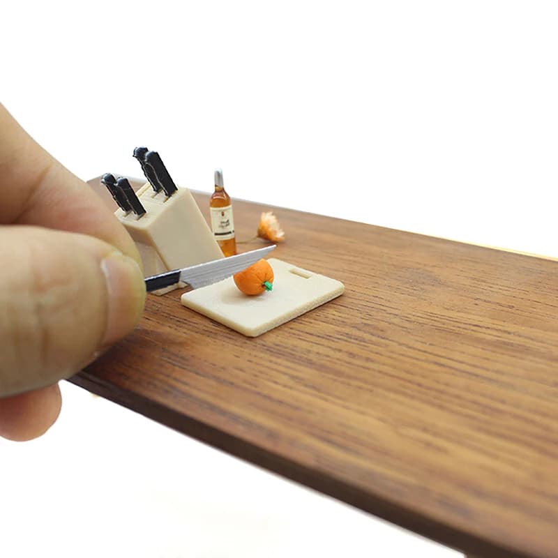 Miniature Kitchen Cutting Tool Set for Doll House Mini Cutters Model Cutting Machine For Dolls Home Decoration