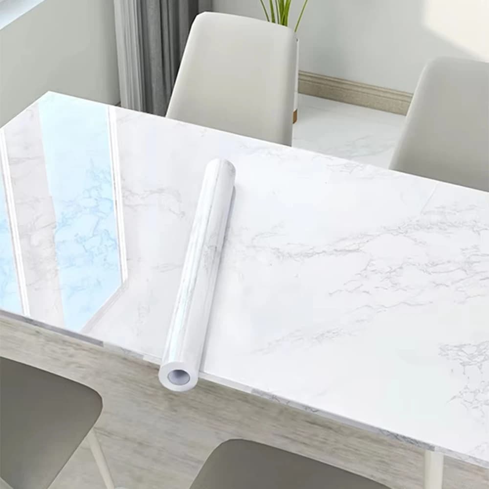 Self adhesive European Style Marble Pattern Wall Sticker Heat resistant Moisture proof Wallpaper for Bedroom Living Room Kitchen