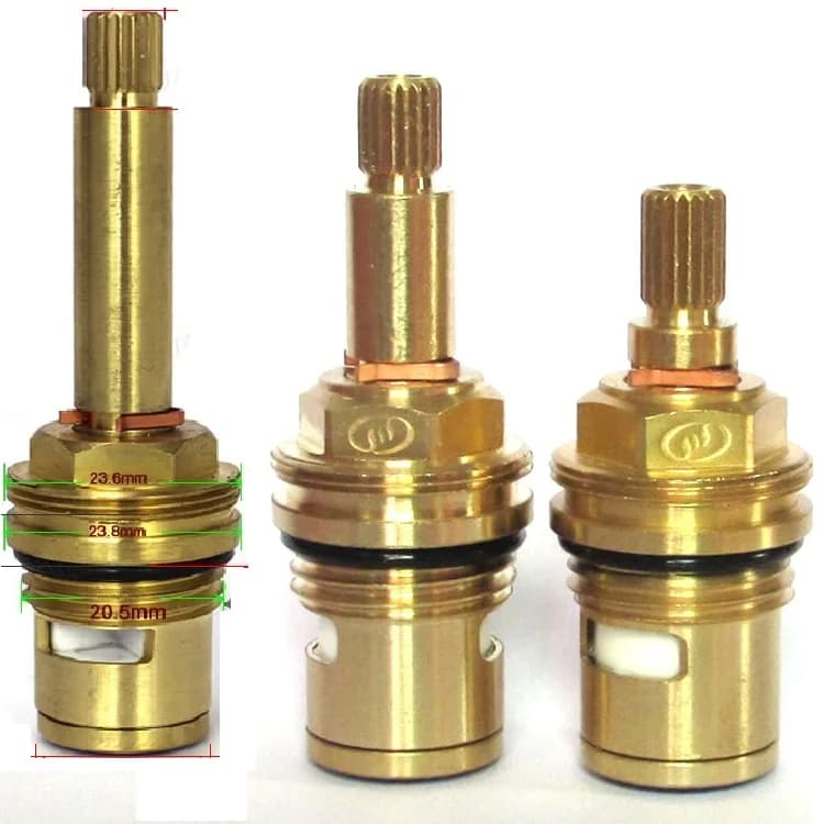 Mttukk All-copper G1/2 "dente rubinetto valvola nucleo caldo freddo ottone bobina rubinetto cartuccia doppio dente con flangia valvola in ceramica
