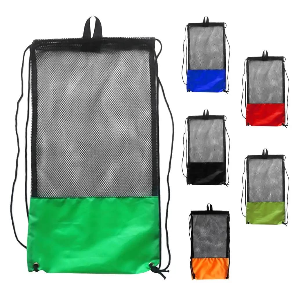 Underwater diving net bag Adjustable Drawstring gear bag Net backpack to store swimming training snorkeling equipment