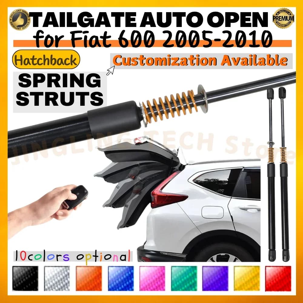 2 Ammortizzatori per Portellone Posteriore con Molla per Fiat 600 Hatchback 2005-2010, Supporti di Sollevamento per Bagagliaio