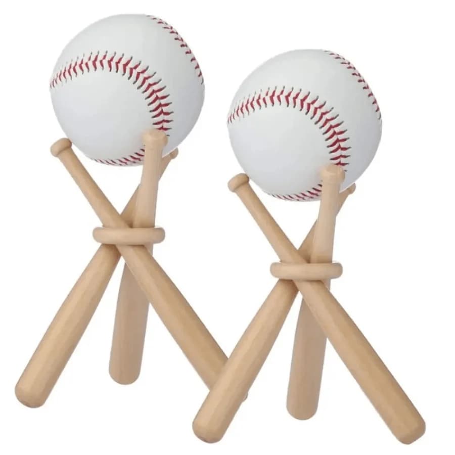 Supporto da baseball in legno Mini espositore per mazza da baseball Golf Staffa di supporto per pallina da tennis Beisbol Softball Accessori da baseball