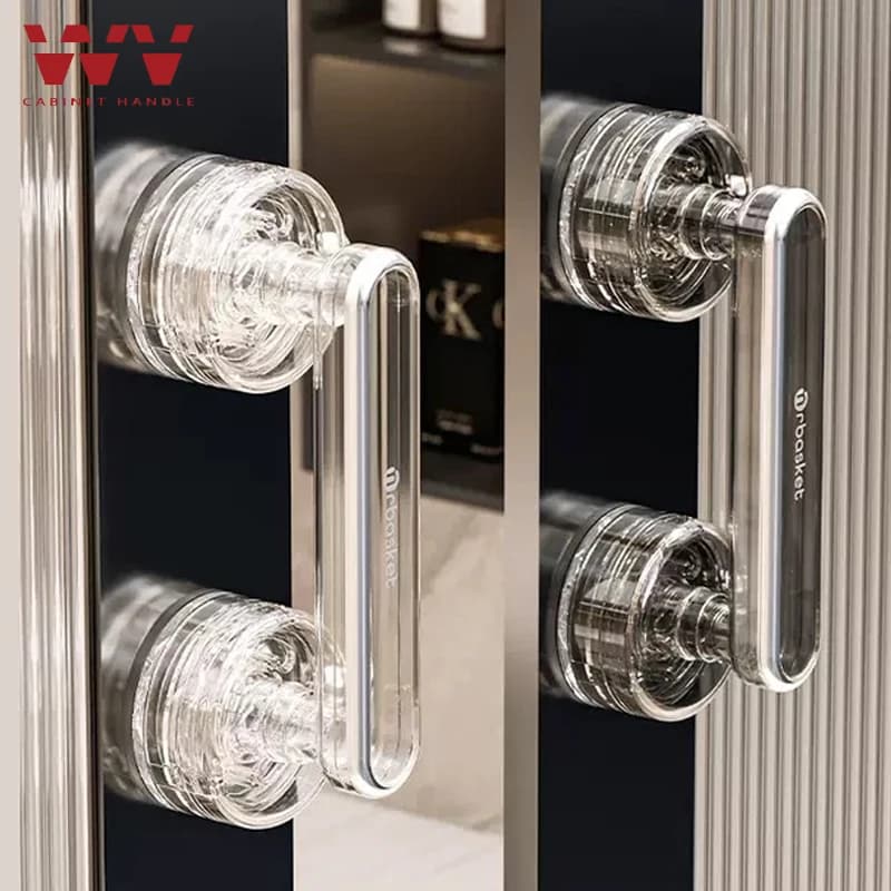 WV Maniglia scorrevole antiscivolo senza trapano Maniglia per porta a ventosa impermeabile Maniglia per porta in vetro per bagno Maniglia per porta dell'armadio rimovibile