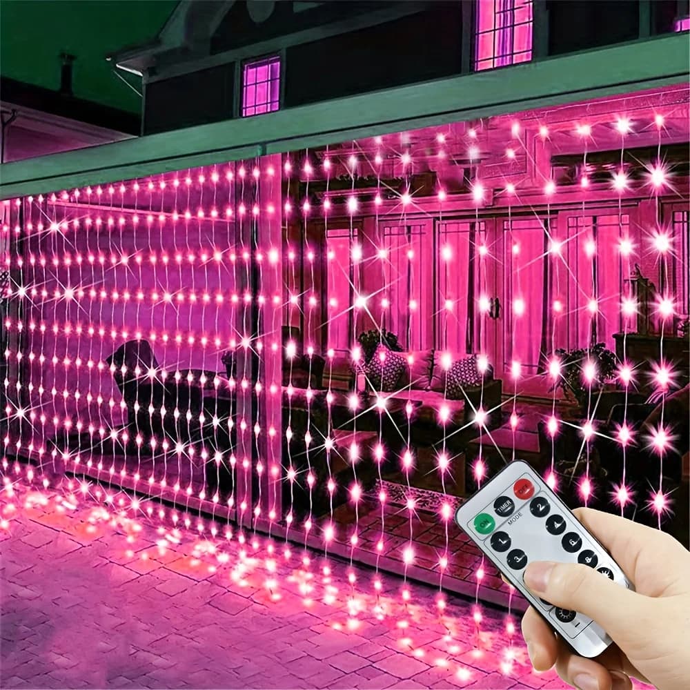 Tenda LED USB con 8 Modalità di Illuminazione per Decorazioni di Matrimoni, Camere da Letto, Soggiorno, EID Mubarak, San Valentino 2026