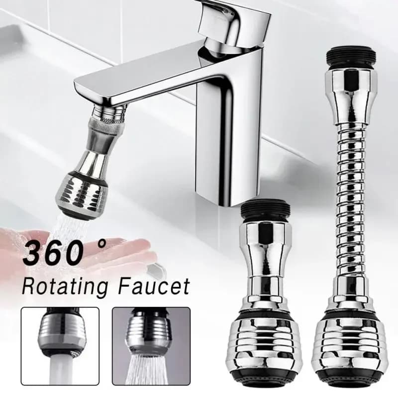 360 ° Exterior for Faucet Swivel with Double Mode of Saving Water and Pressure Sprayer, Universal Accessories for Kitchen and Bathroom Faucets Filters